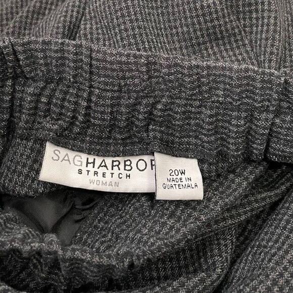 Sag Harbor Pant Plus Size 20W Houndstooth Pull on Comfort Trousers Academia Twee - Picture 6 of 13